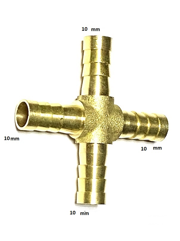 CZWÓRNIK Fi 6 mm ROZDZIELACZ 4x6 mm ROZDZIELACZ KRZYŻOWY MOSIĄDZ 6