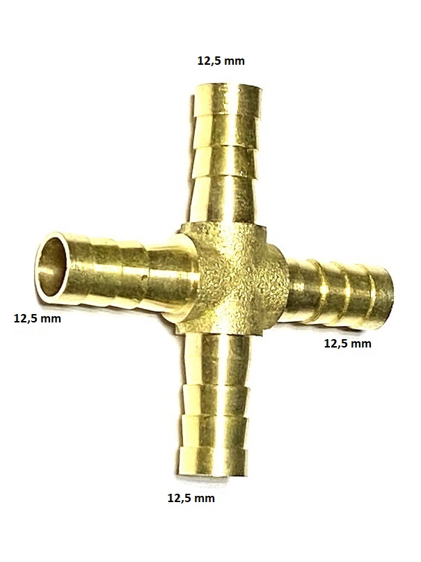 CZWÓRNIK Fi 12,5 mm ROZDZIELACZ 4x12,5 mm ROZDZIELACZ KRZYŻOWY MOSIĄDZ 12,5 